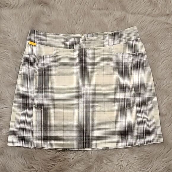 Lole womens white and black plaid cotton skirt size 10‎ - Picture 1 of 9